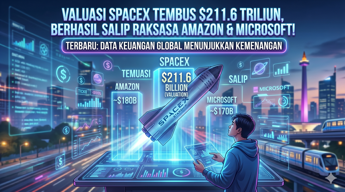 Valuasi SpaceX Tembus .6 Triliun, Berhasil Salip Raksasa Amazon & Microsoft!