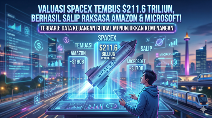 Valuasi SpaceX Tembus .6 Triliun, Berhasil Salip Raksasa Amazon & Microsoft!